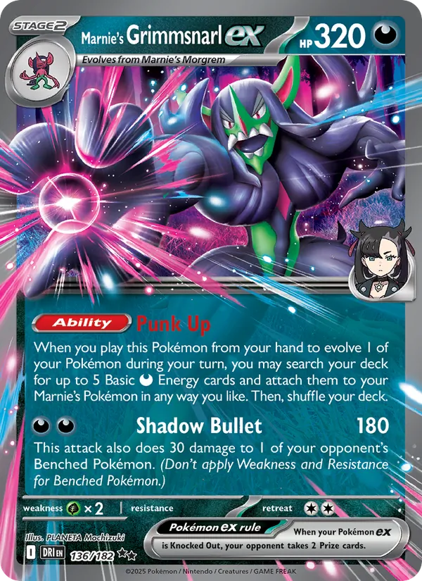 Marnie's Grimmsnarl ex, Destined Rivals Nº 136