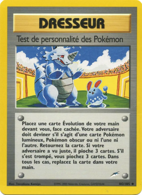Test de personnalité des Pokémon, Neo Destiny No. 102