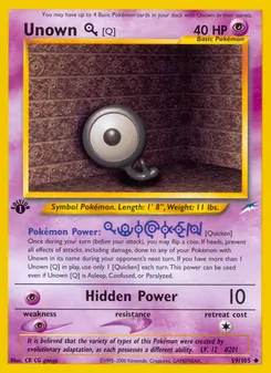 Unown [Q], Neo Destiny Nº 59 Normal