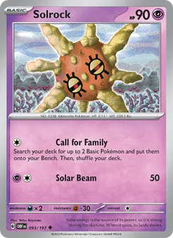Solrock, Obsidian Flames No. 093 Normal