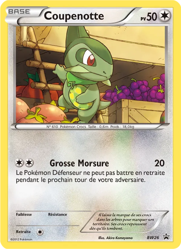 Coupenotte, Promo BW No. BW26