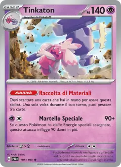 Tinkaton, Evoluzioni a Paldea No. 105 Reverse
