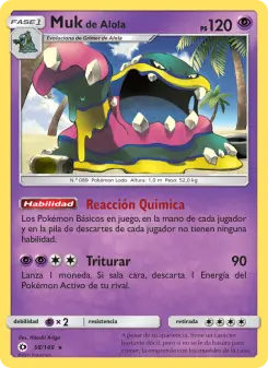 Muk de Alola, Sol y Luna Nº 58 Normal