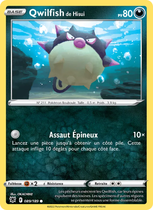 Qwilfish de Hisui, Astres Radieux No. 089