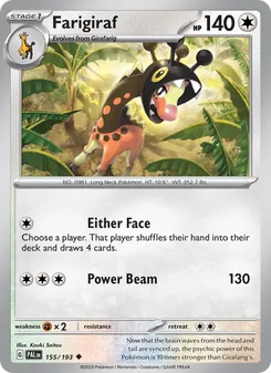 Farigiraf, Paldea Evolved No. 155 Normal