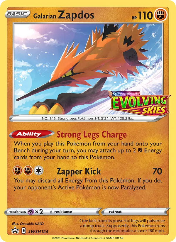 Galarian Zapdos, SWSH Black Star Promos Nº SWSH124