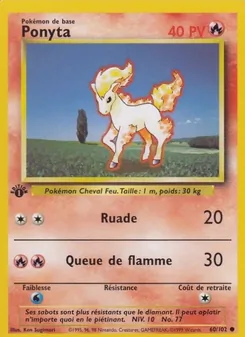 Ponyta, Set de Base No. 60 Normal