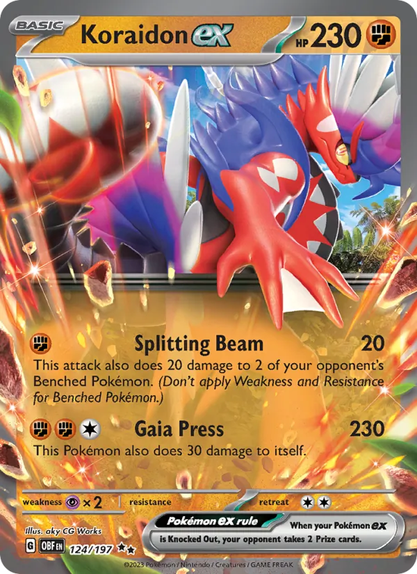 Koraidon ex, Obsidian Flames No. 124