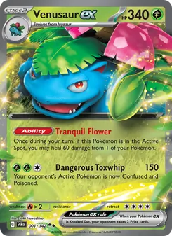 Venusaur ex, Stellar Crown No. 001