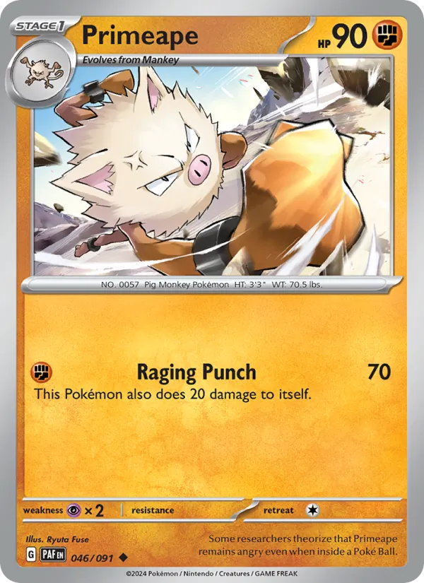 Primeape, Paldean Fates No. 046