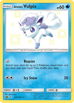 Alolan Vulpix, Hidden Fates Shiny Vault No. SV8