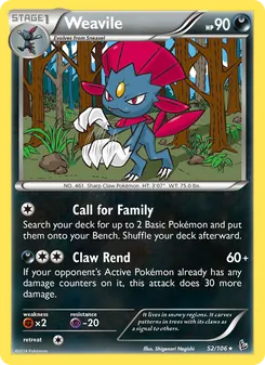 Weavile, Flashfire Nº 52 Normal