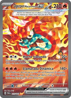Ogerpon Máscara Horno ex, Mascarada Crepuscular Nº 212 Holo