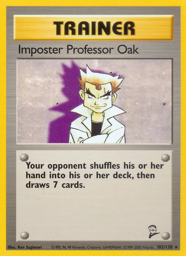 Impostor Professor Oak, Base Set 2 Nº 102