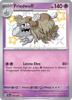 Friedwuff, Paldeas Schicksale No. 168 Holo
