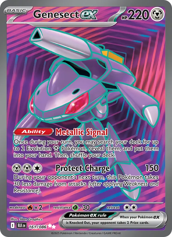 Genesect ex, Black Bolt Nº 161