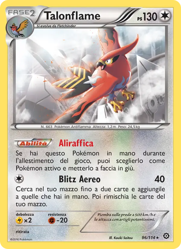 Talonflame, Vapori Accesi No. 96
