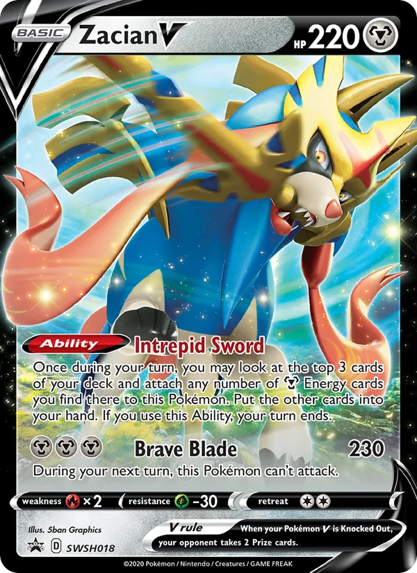 Zacian V, SWSH Black Star Promos Nº SWSH018