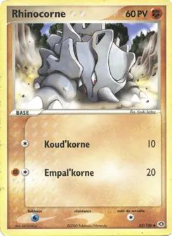 Rhinocorne, EX Émeraude Nº 62 Normal
