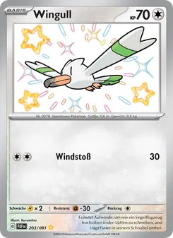 Wingull, Paldeas Schicksale Nº 203 Holo