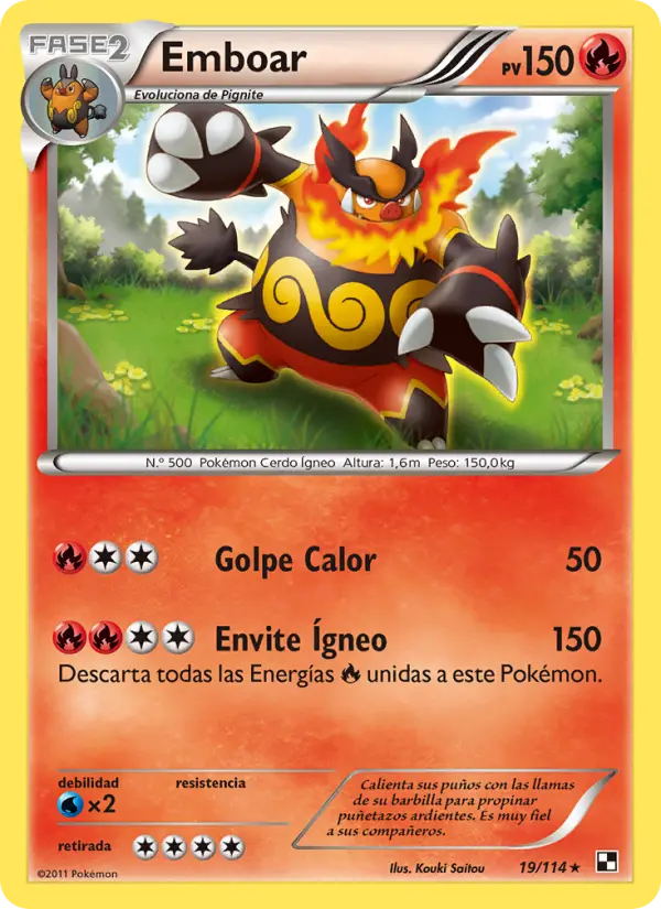 Emboar, Negro y Blanco No. 19