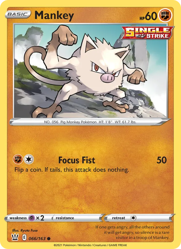 Mankey, Battle Styles Nº 66