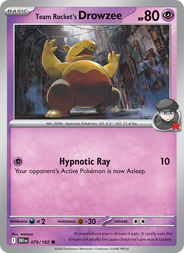 Team Rocket's Drowzee, Destined Rivals Nº 079