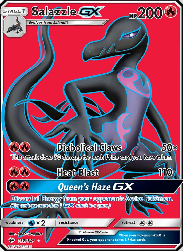Salazzle GX, Burning Shadows No. 132