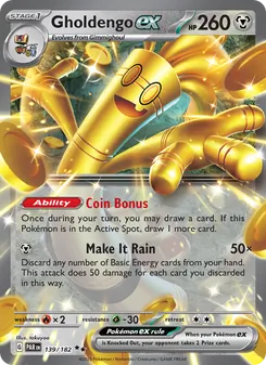 Gholdengo ex, Paradox Rift Nº 139 Holo