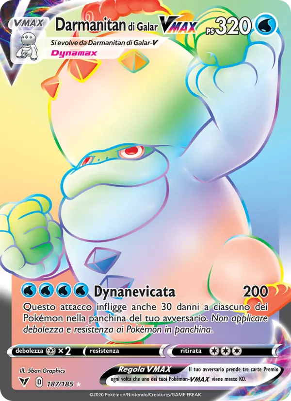 Darmanitan di Galar VMAX, Voltaggio Sfolgorante No. 187