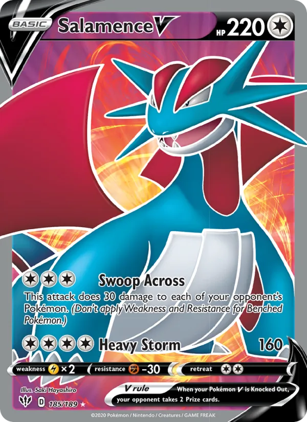 Salamence V, Darkness Ablaze No. 185