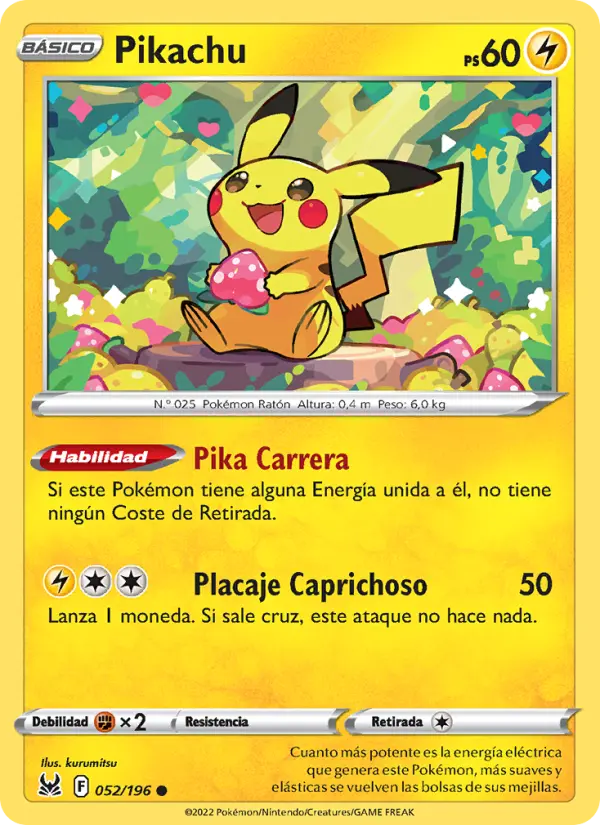 Pikachu, Origen Perdido No. 052