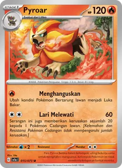 Pyroar, Hantaman Triplet No. 015 Normal