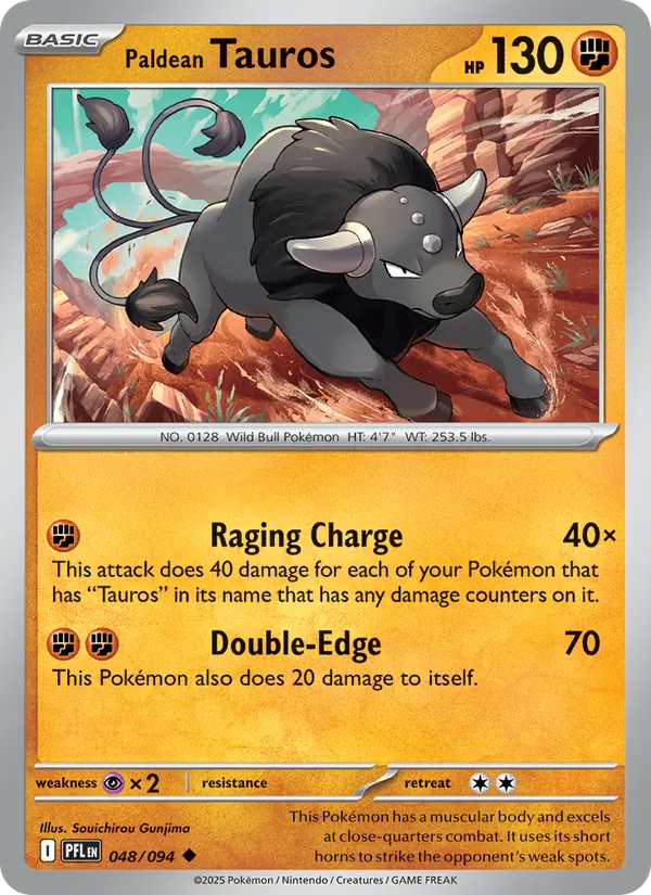 Paldean Tauros, Phantasmal Flames No. 048