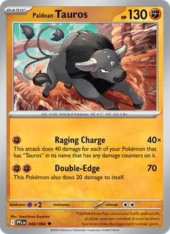 Paldean Tauros, Phantasmal Flames No. 048 Normal