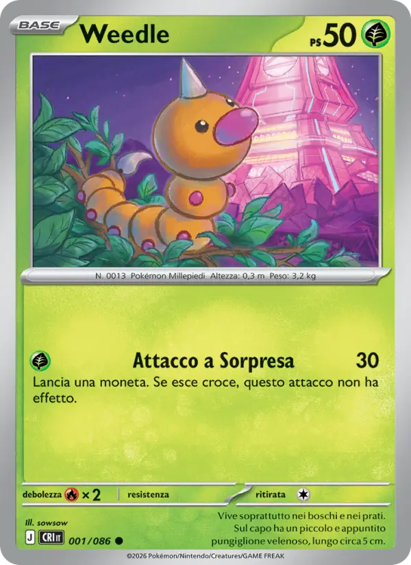 Weedle, Caos Nascente No. 001