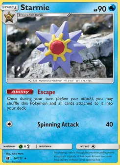 Starmie, Crimson Invasion No. 16 Normal