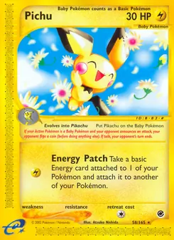 Pichu, Expedition Base Set No. 58 Normal