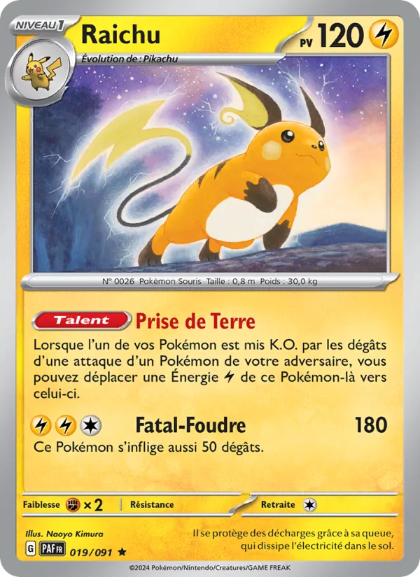Raichu, Destinées de Paldea No. 019
