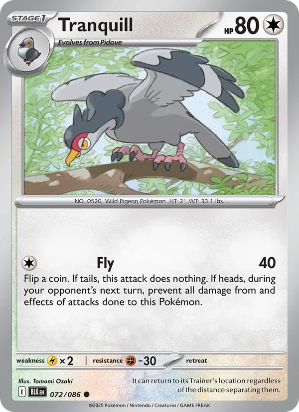 Tranquill, Black Bolt No. 072