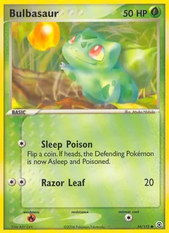 Bulbasaur, FireRed & LeafGreen Nº 54 Normal