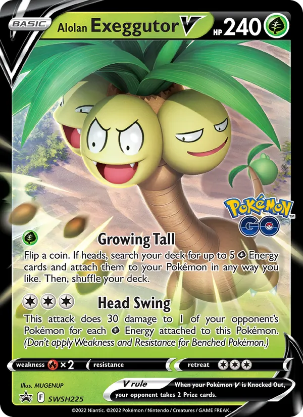 Alolan Exeggutor V, SWSH Black Star Promos Nº SWSH225