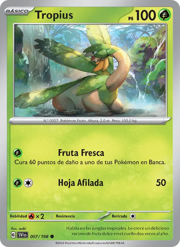 Tropius, Escarlata y Púrpura Nº 007