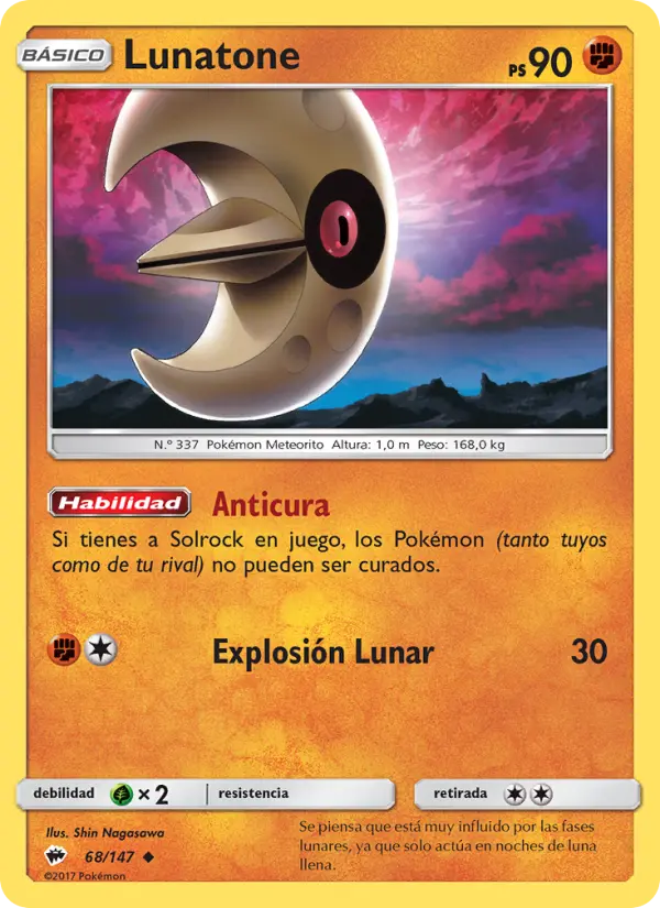 Lunatone, Sombras Ardientes No. 68