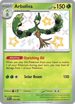 Arboliva, Paldean Fates Nº 104 Holo