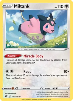 Miltank, Astral Radiance Nº 126 Reverse