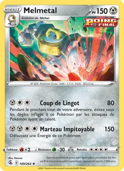 Melmetal, Poing de Fusion Nº 189 Holo