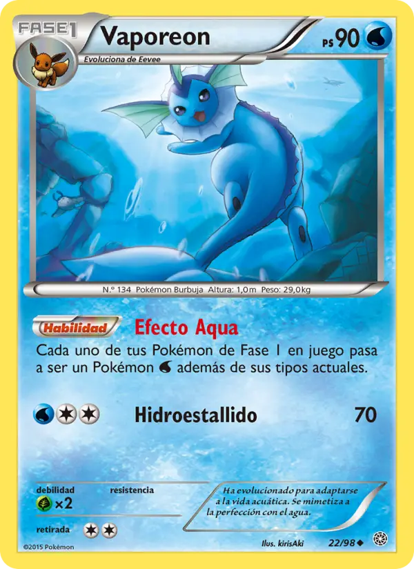 Vaporeon, Antiguos Orígenes No. 22