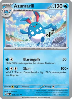 Azumarill, Entwicklungen in Paldea No. 045 Normal