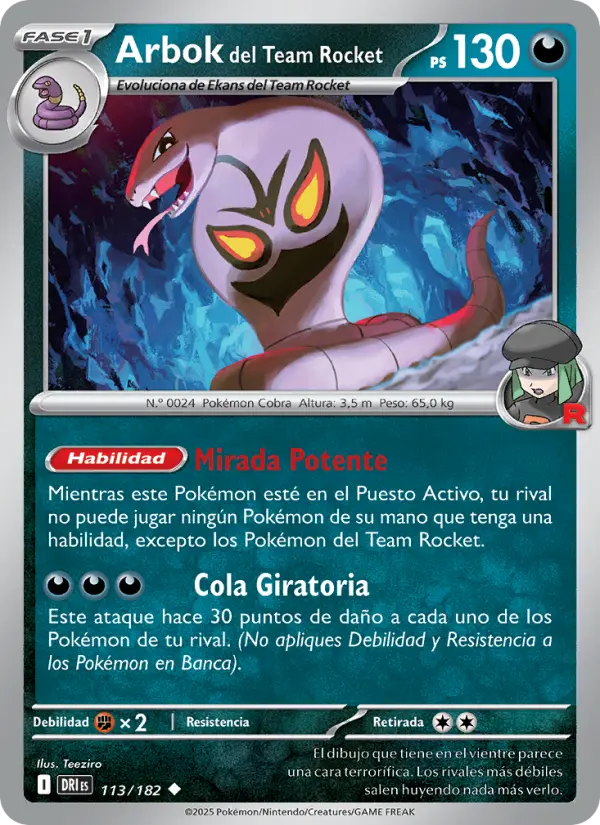 Arbok del Team Rocket, Rivales Predestinados No. 113